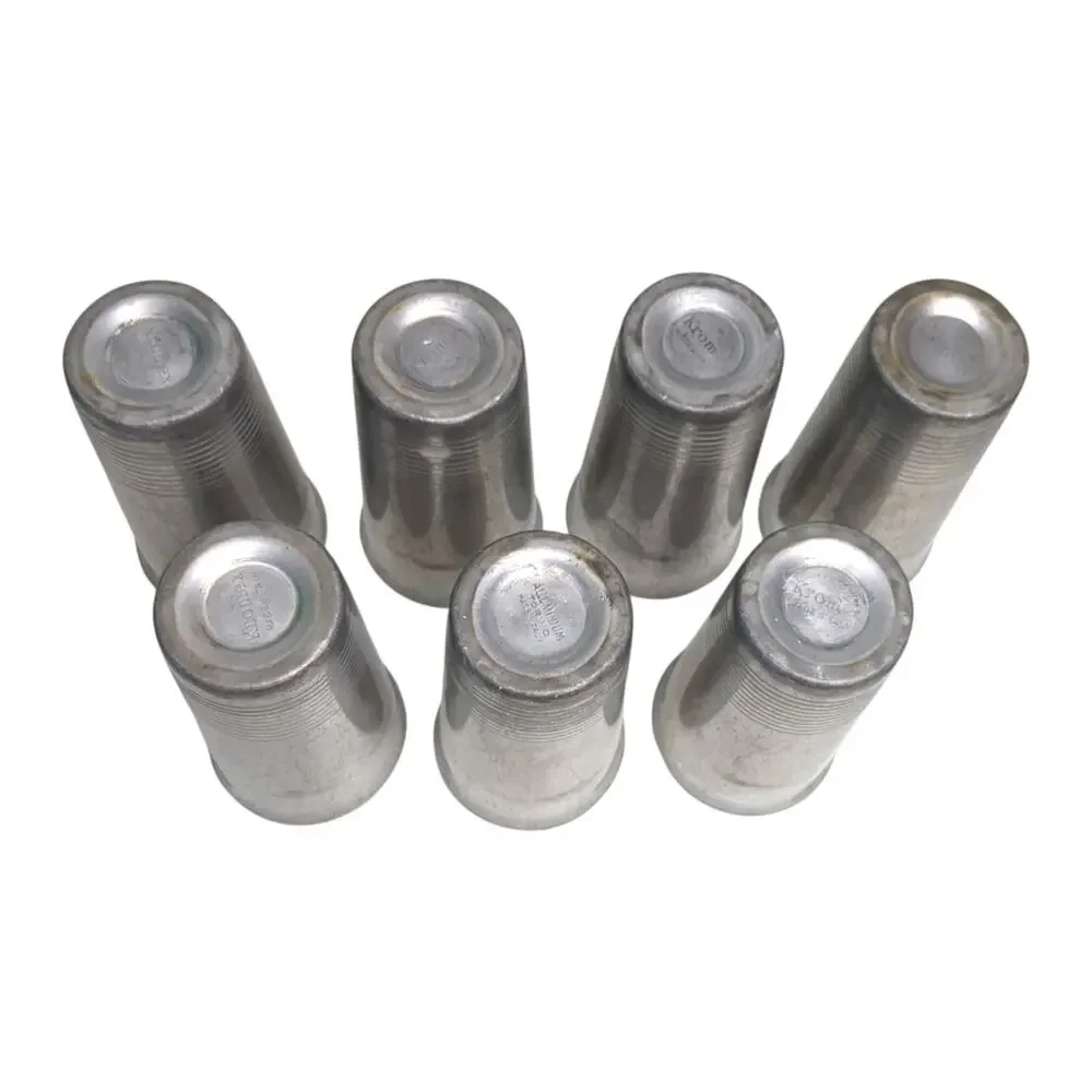Vintage MCM Kromex Set of 7 Aluminum Drinking Cups (or for shakes) - 12 Ounce